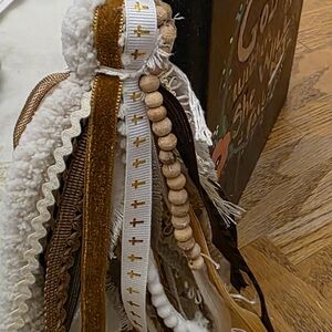 Handcrafted Boho Tassel Bookmark in Brown and White